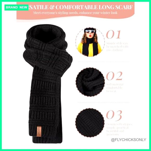 Fleece Lined Winter Beanie Scarf Gloves Set Pom Pom Touchscreen
